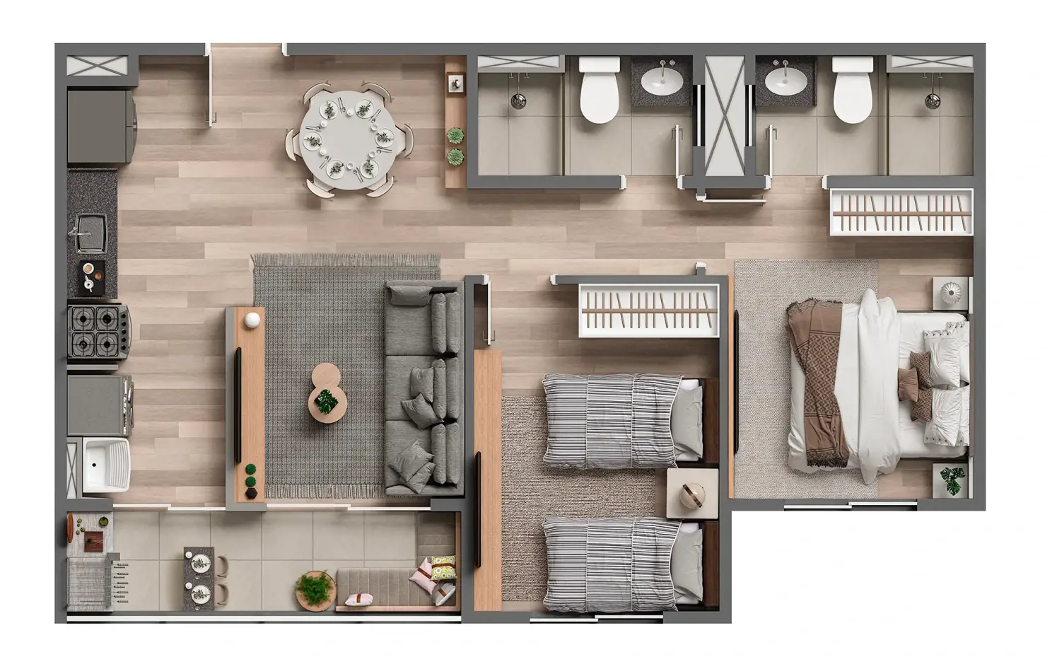 Planta 47,75 m²